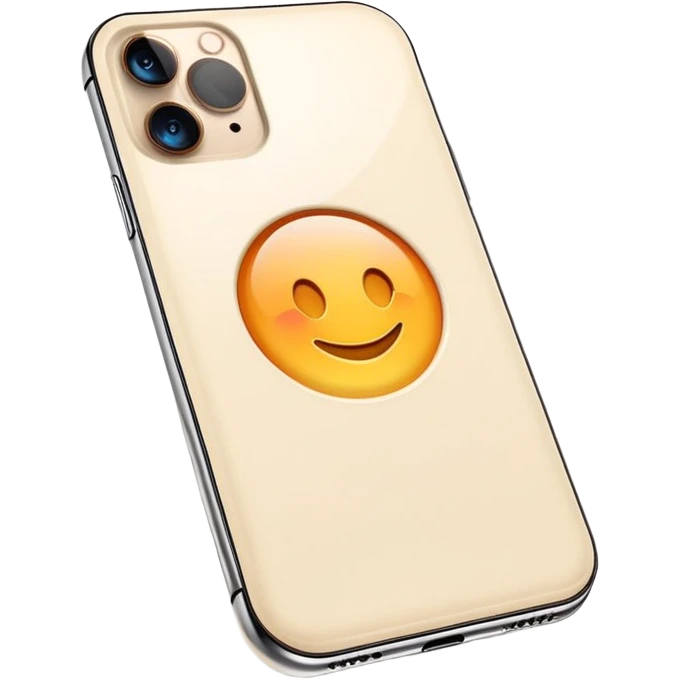 Cream iPhone 15 pro emoji