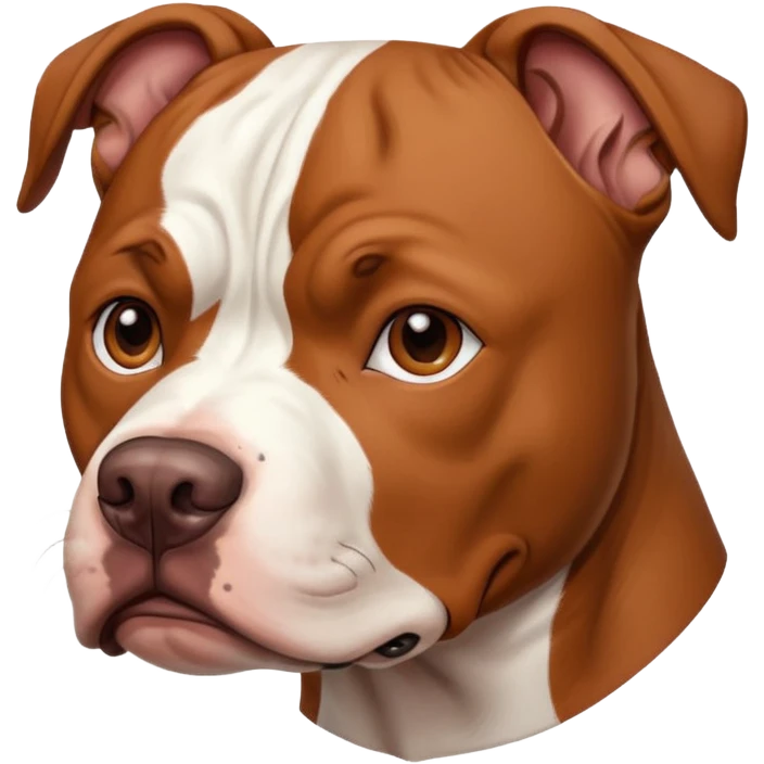 Brown and white pitbull ￼ emoji