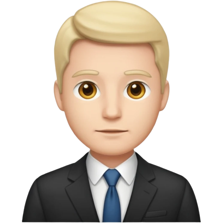 ANCHORMAN NEUTRAL FACE IN SUIT emoji