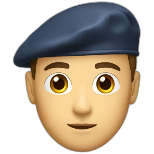 para beret rouge emoji