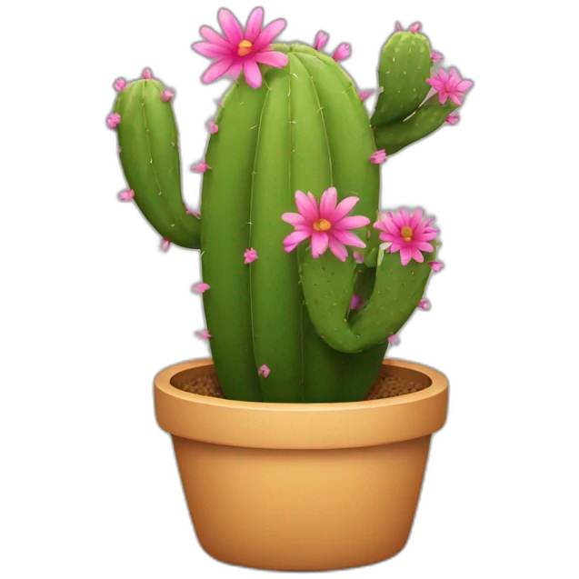 cactus with flowers emoji