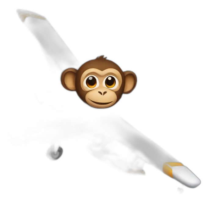 monkey with a plane emoji