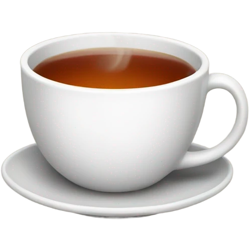 Piping hot tea emoji