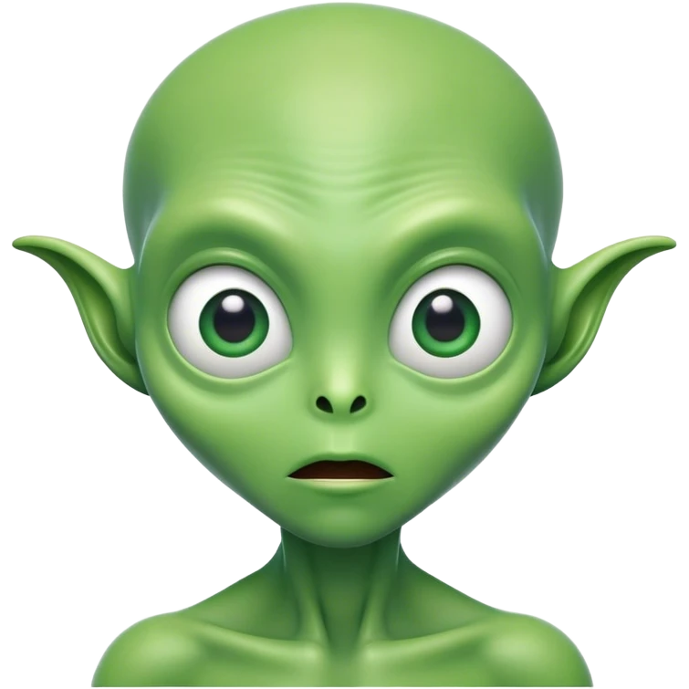 Shrugging alien emoji