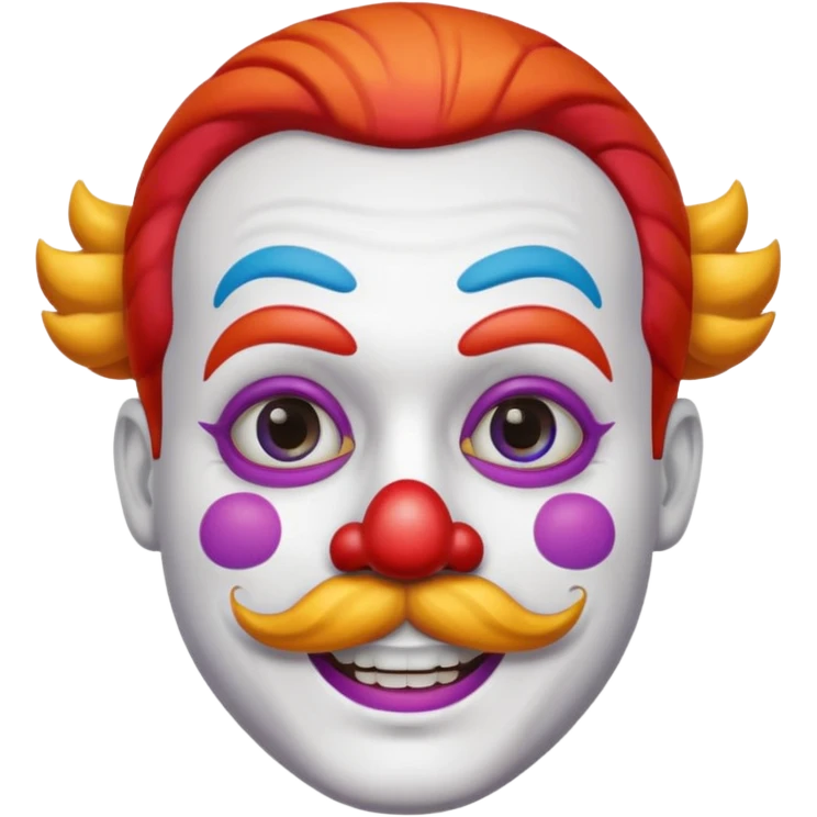 clowns with mustache emoji