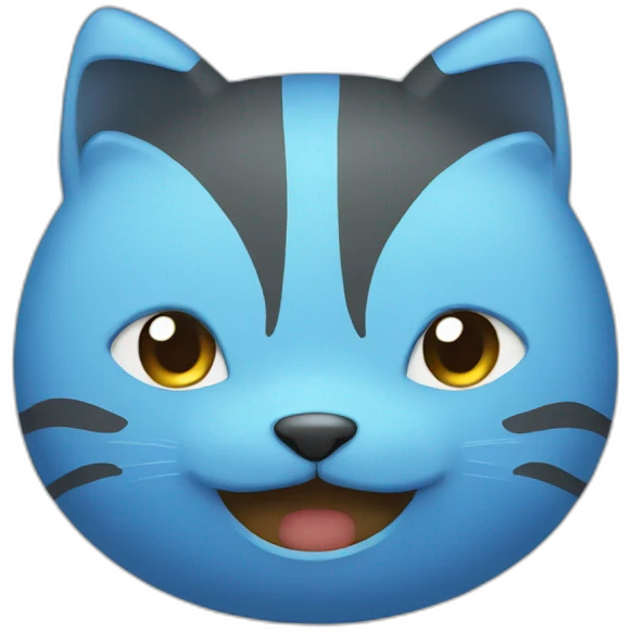 Chat bleu emoji