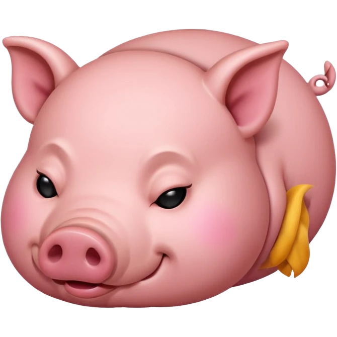 Pig sleeping with mouth open  emoji