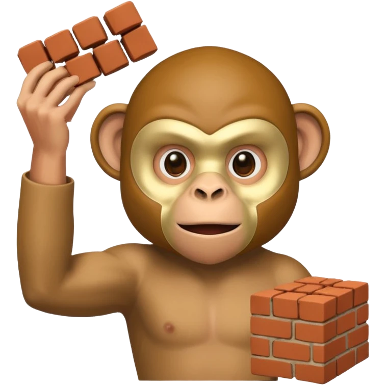 I NNED TO PUT MY FRIEND FACE TO A MONKEY AND THROW BRICK emoji