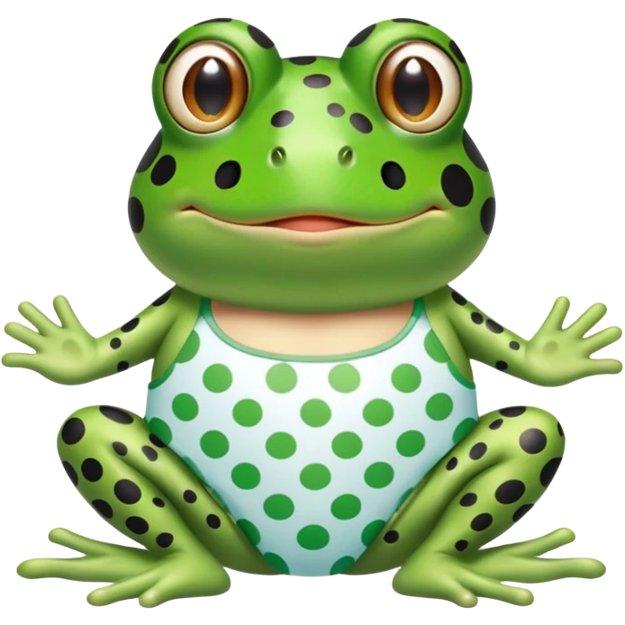 toad wearing a polka dot bathing suit emoji
