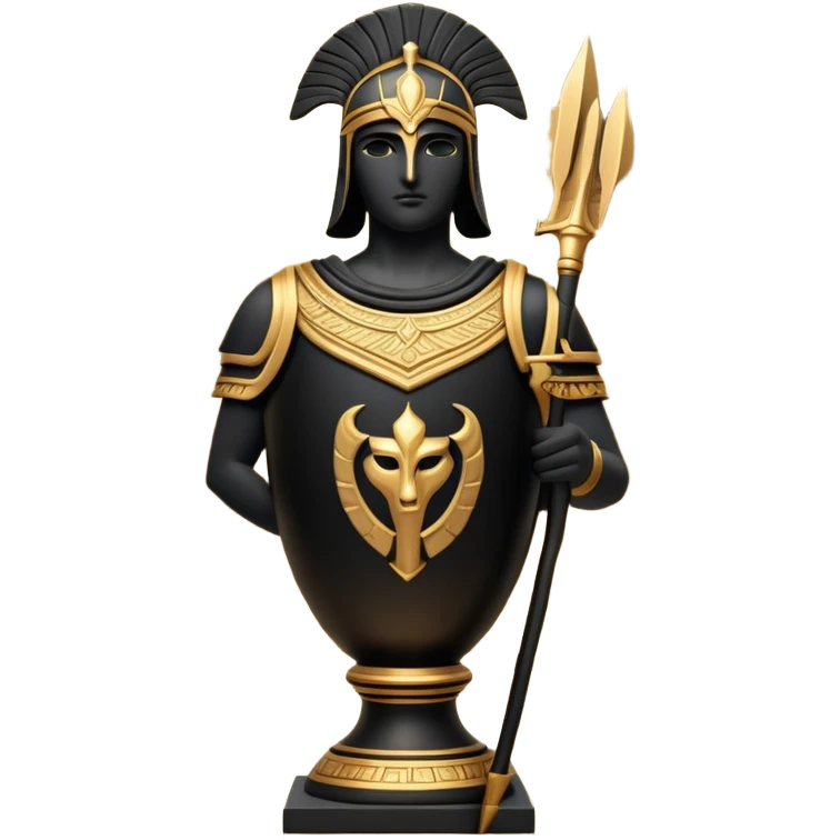 Cinematic-realistic Grecian urn, an exquisite black-figure pottery masterpiece resting in the dim glow of an ancient temple. Intricate golden depiction of a warrior holding a spear, telling timeless myths of heroism and tragedy.  emoji