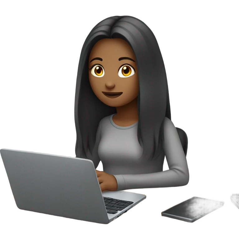 Girl on a laptop  emoji