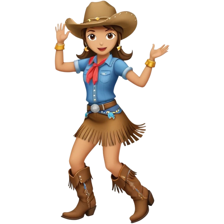 Cowgirl dancing emoji