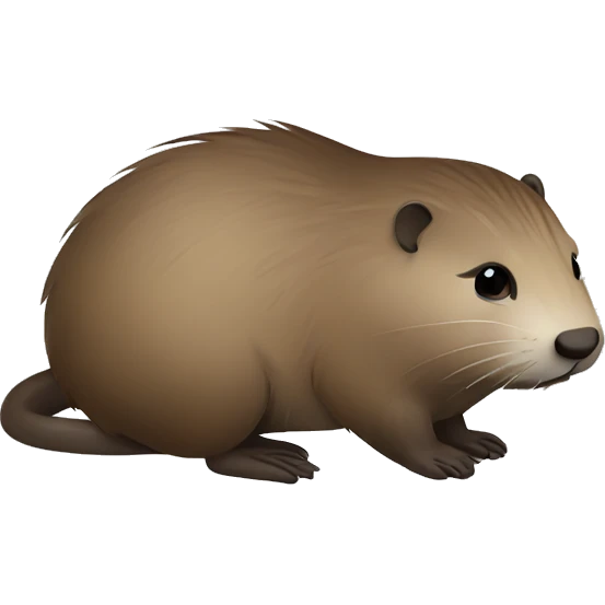 Cute Nutria animal emoji