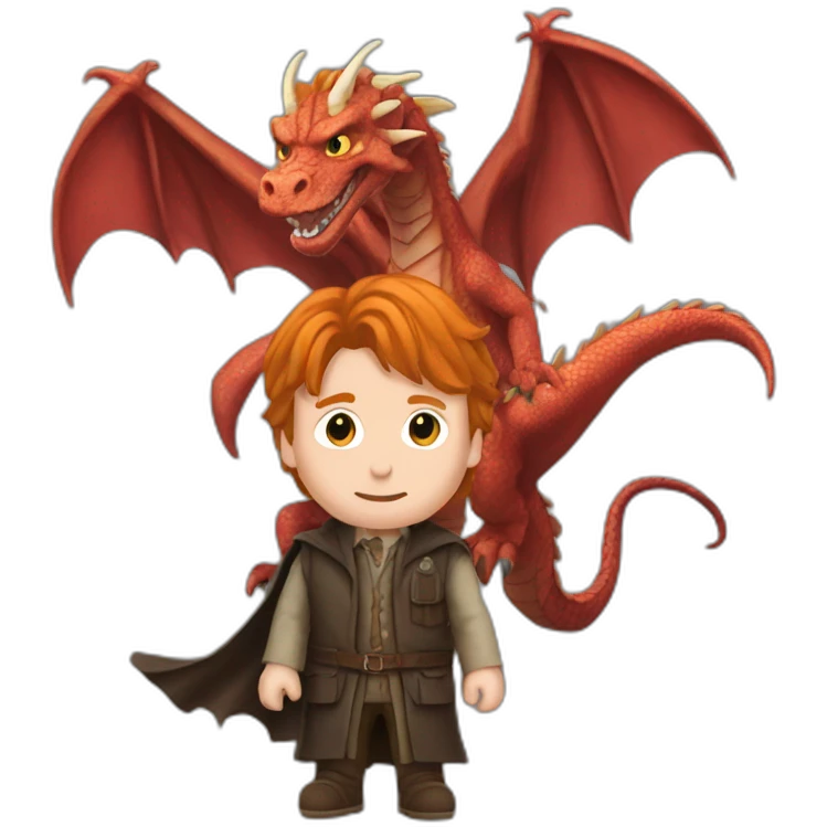 ron weasley on a dragon emoji