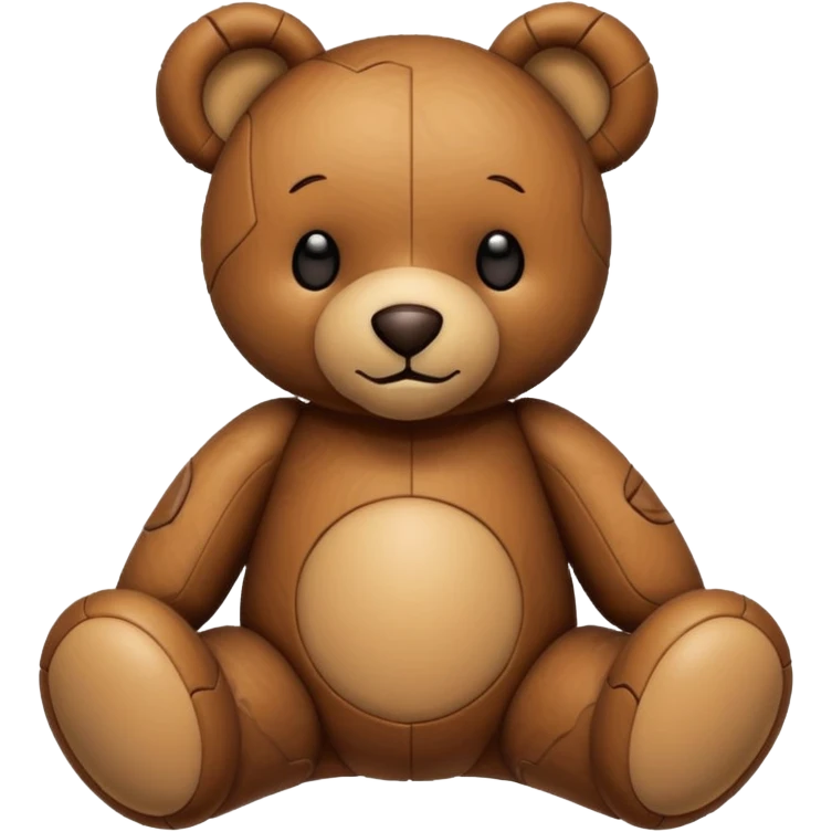 Patchwork teddy bear emoji