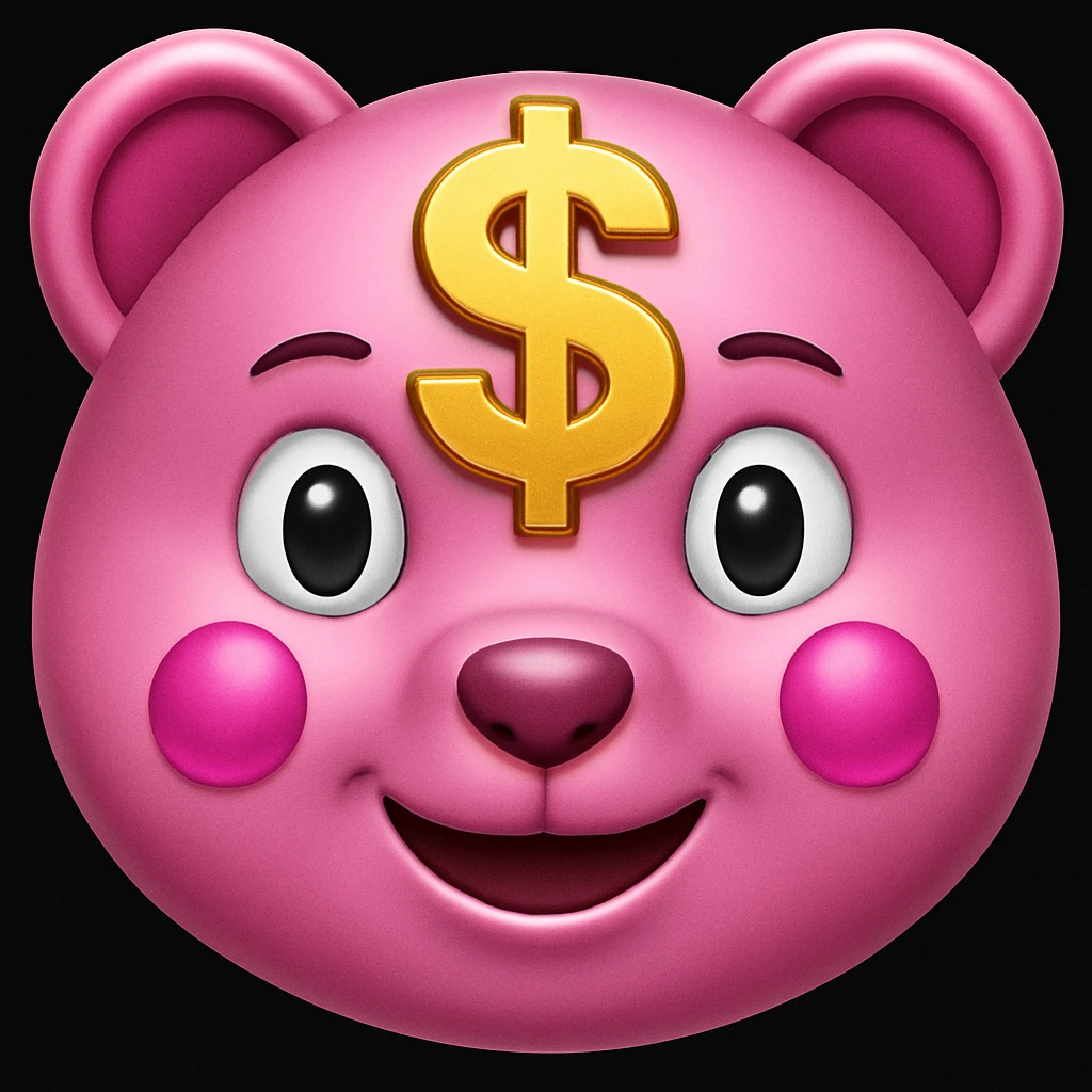 pink money emoji with a dollar sign emoji