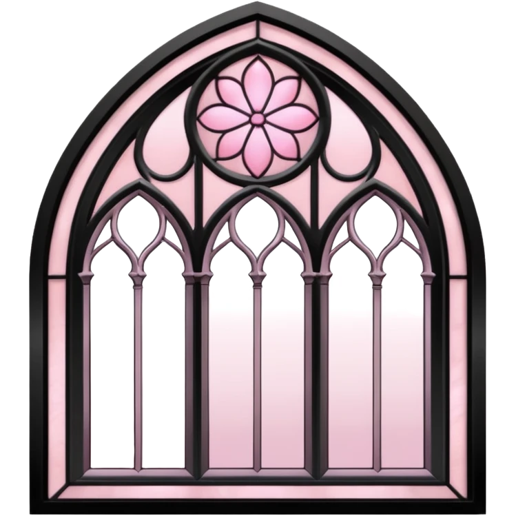 Gothic window light pink and black  emoji