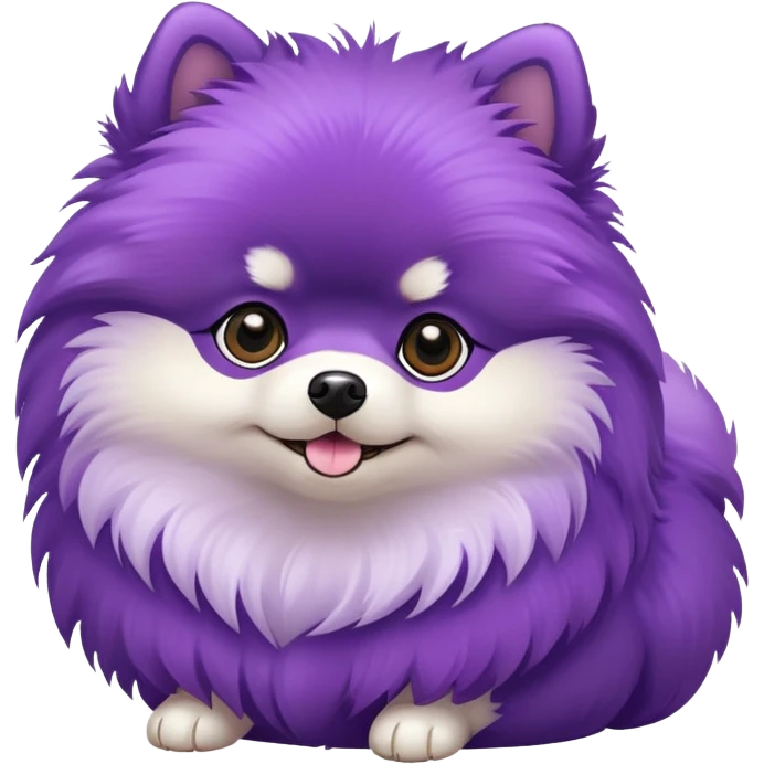 Purple Pomeranian  emoji