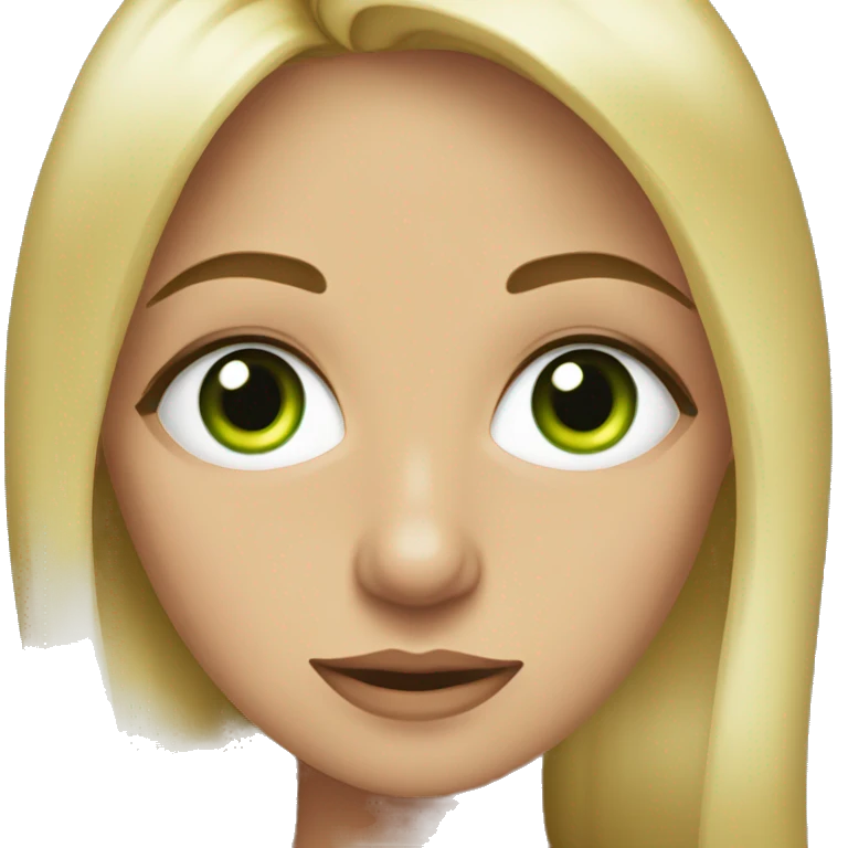Rubia ojos verdes emoji