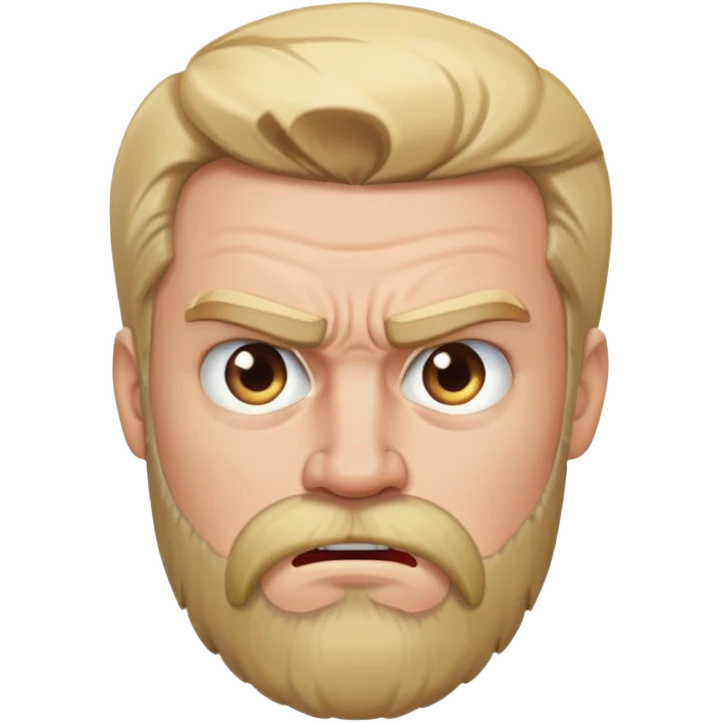 angry man with blonde hair and beard emoji