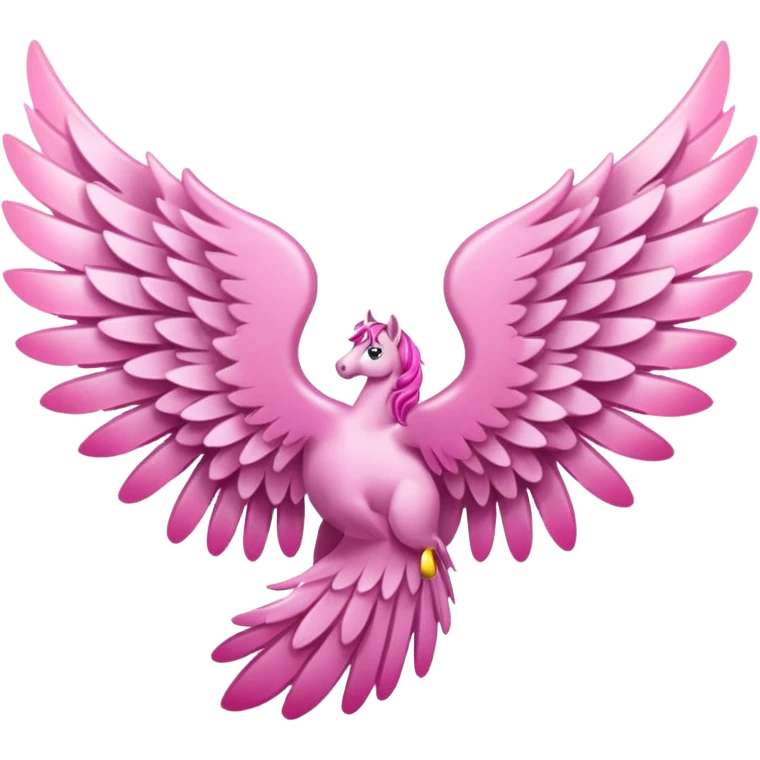 Sparkly little soft pink pony wings. Only left and right wings without pony. emoji
