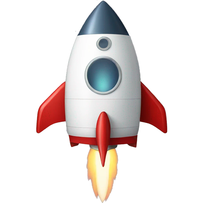 Rocket to the moon emoji