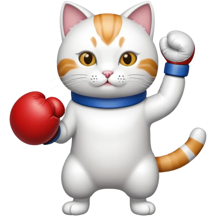 Cat play bowling in boxgloves emoji