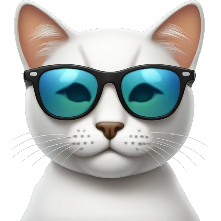Cool cat relaxing wearing sunglasses emoji