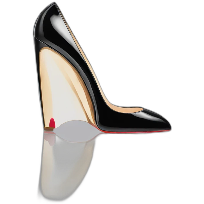 WEDGE heel LOUBOUTIN black PATENT emoji