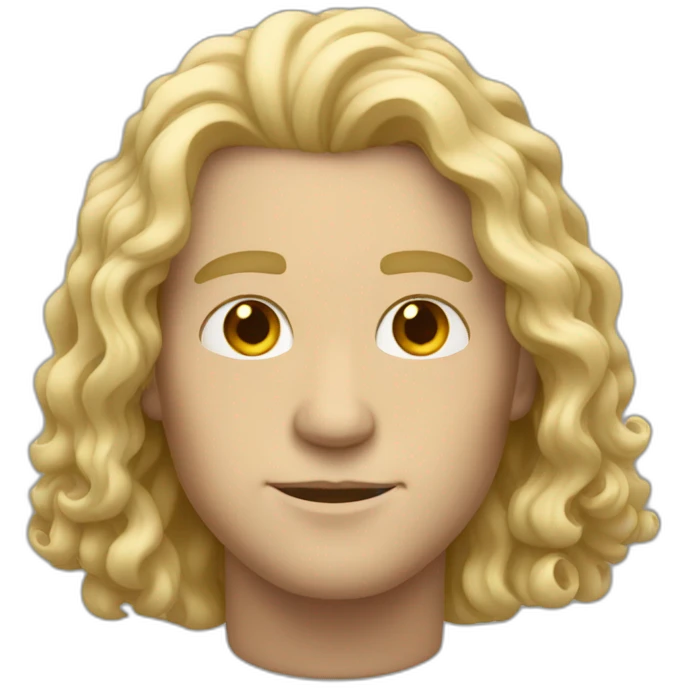 white man with light long curl hair emoji
