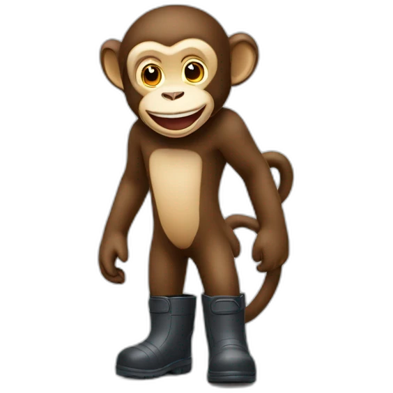happy-monkey-with-rubber-boots emoji