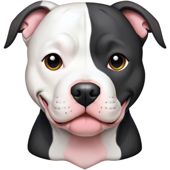 Black and white pitbull emoji