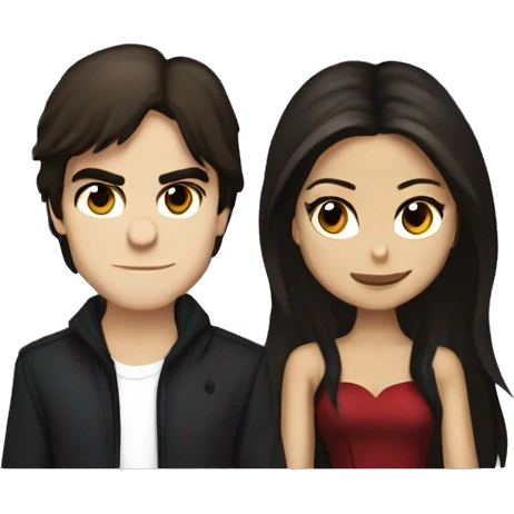 Elena Gilbert and Damon Salvatore emoji