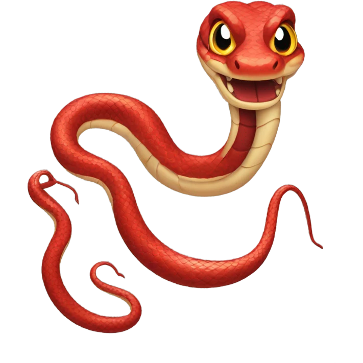 Snake in red with 2025 emoji