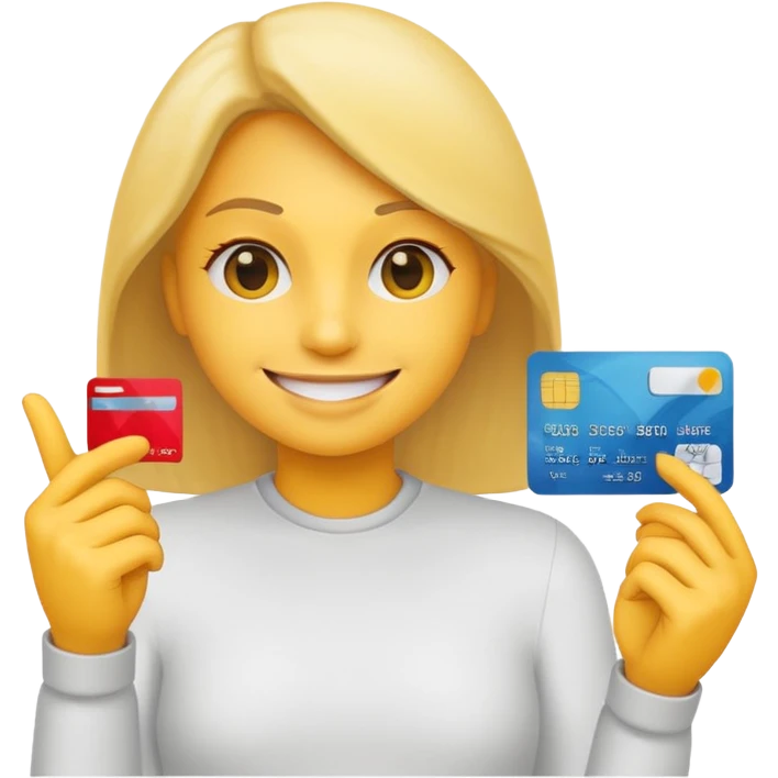 Emoji holding credit card  emoji