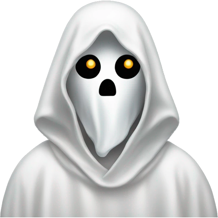 Guy dressed as ghost emoji