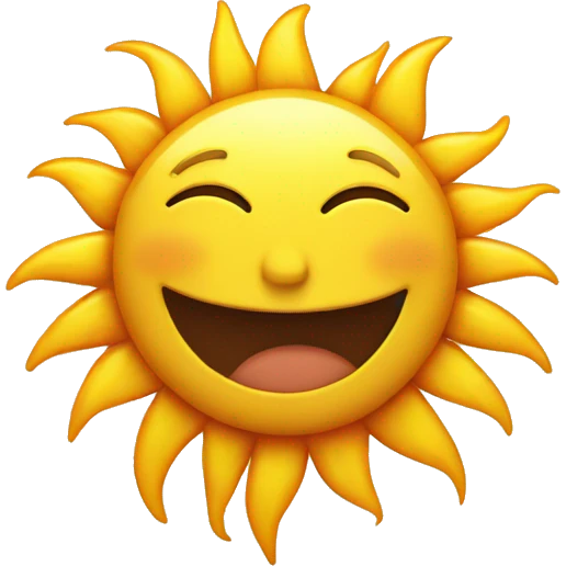A happy sun emoji emoji