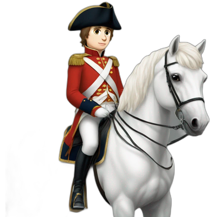 young napoleon on white horse emoji