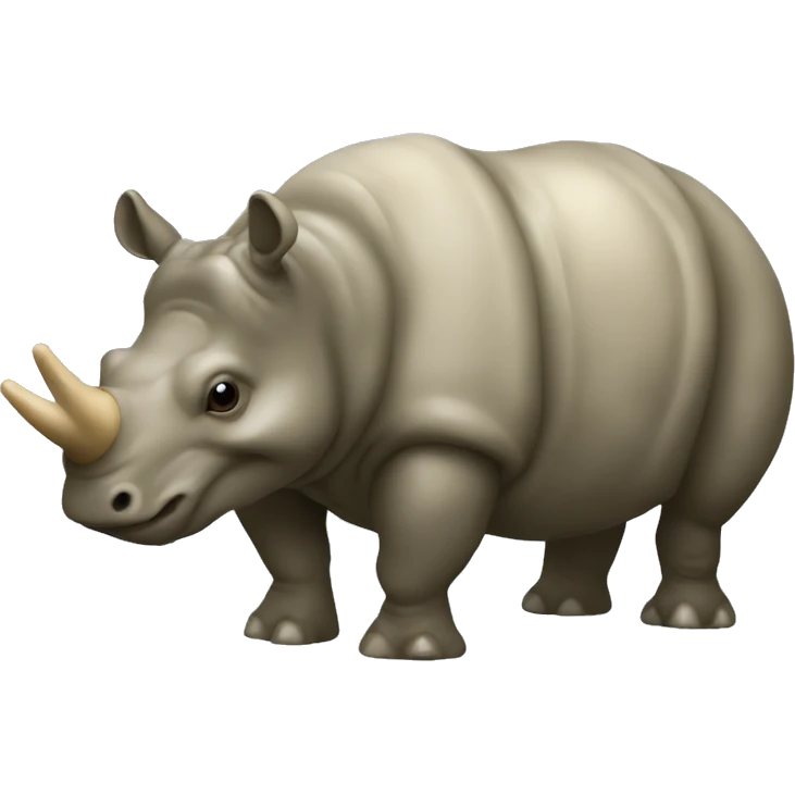 Rhinocéros et escargots mélanger  emoji