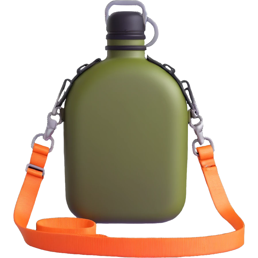 rugged outdoor canteen with strap emoji