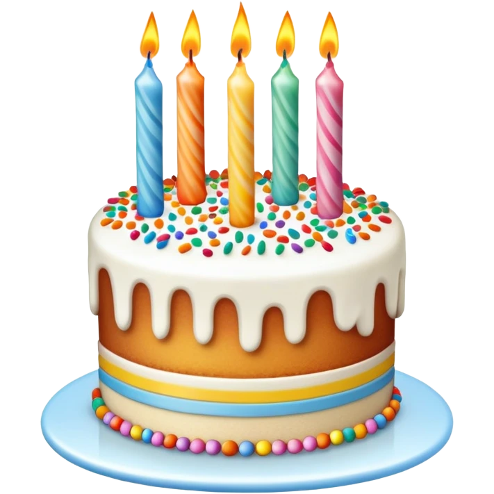 birthday cake with candles emoji