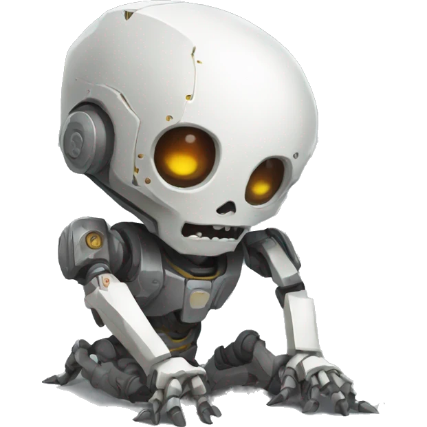 Vault bot as a ghoul crawling on the ground emoji