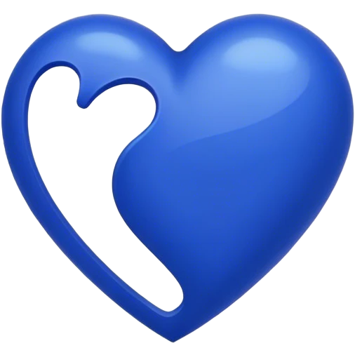 Royal blue heart emoji