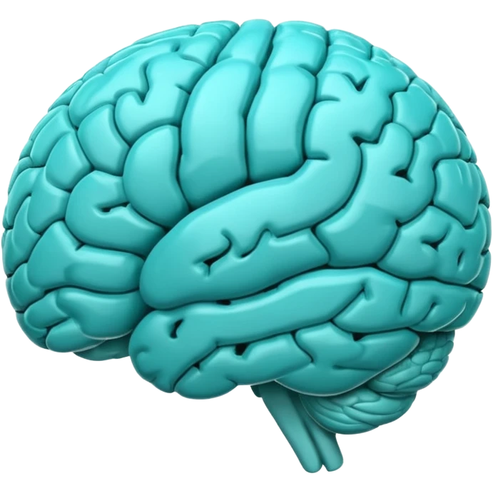 Turquoise brain emoji