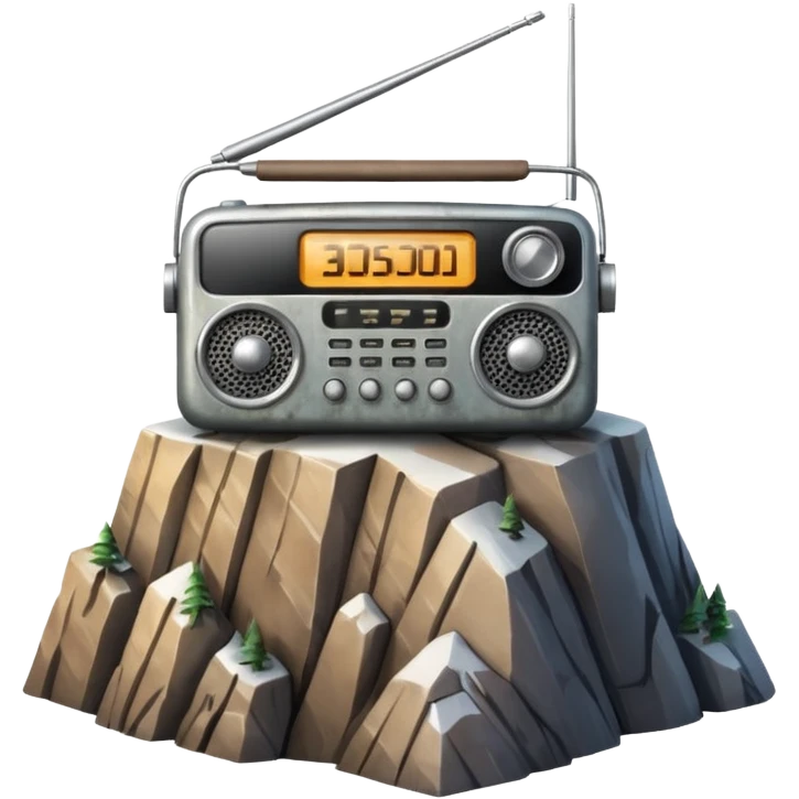 radio mountain emoji