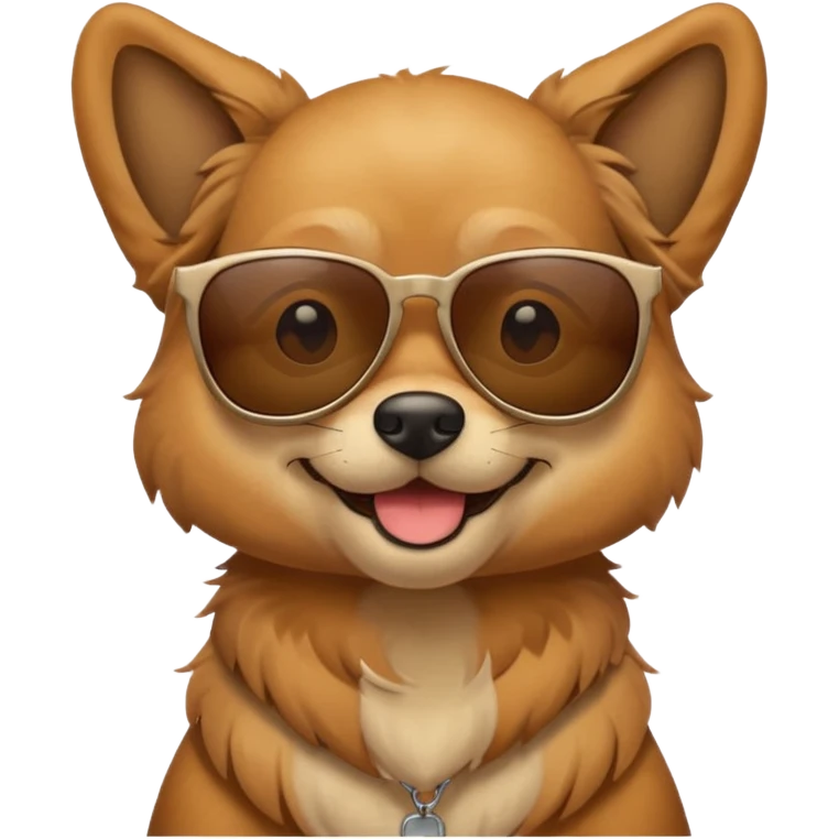 Cool dog wearing cool sunglasses emoji