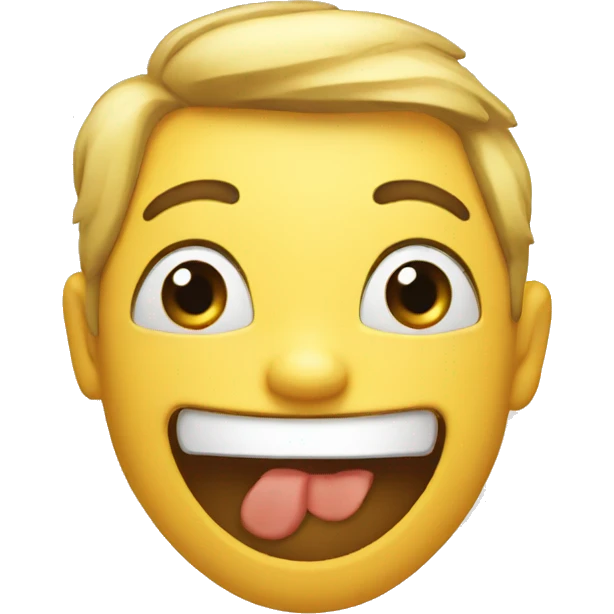 Cheeky face emoji
