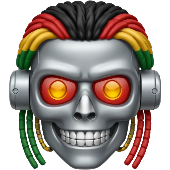 smiling rasta terminator silver emoji