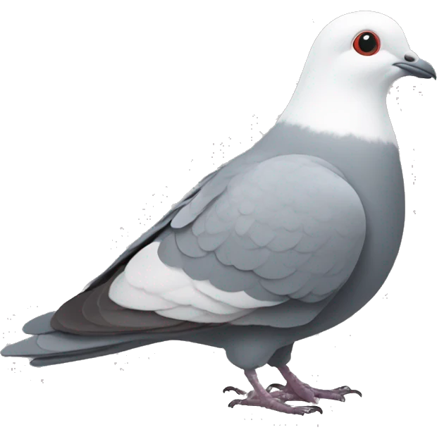 pigeon with a white bonnet / blinder / wing from handmaid's tale emoji