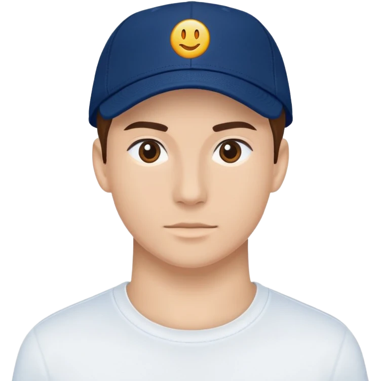 cap with a simple logo on the front panel emoji